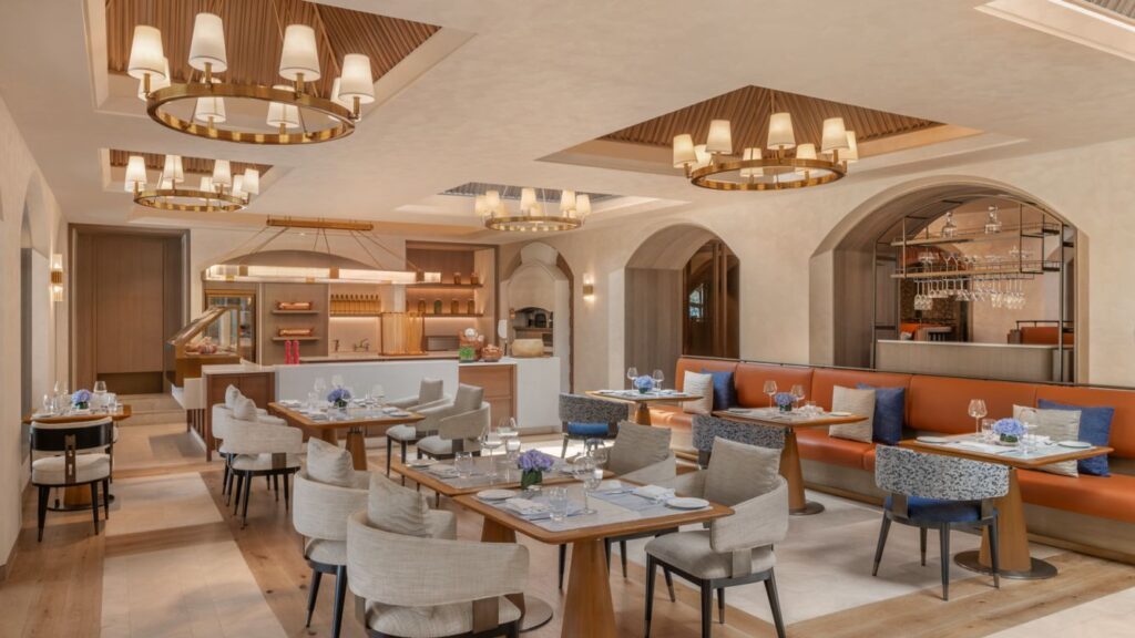 Oliveto restaurant at The St. Regis Goa, furnished by HFS