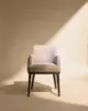 Ace Dining Chair - front view of the upholstered seat and back