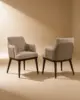 Ace Dining Chair - front and rear views showing the tapered timber legs