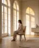 Sohonos Dining Chair shown in a hotel interior with a seated guest