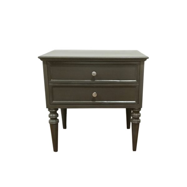 Gray Poster Bed Side Table — custom hotel bed side table by HFS