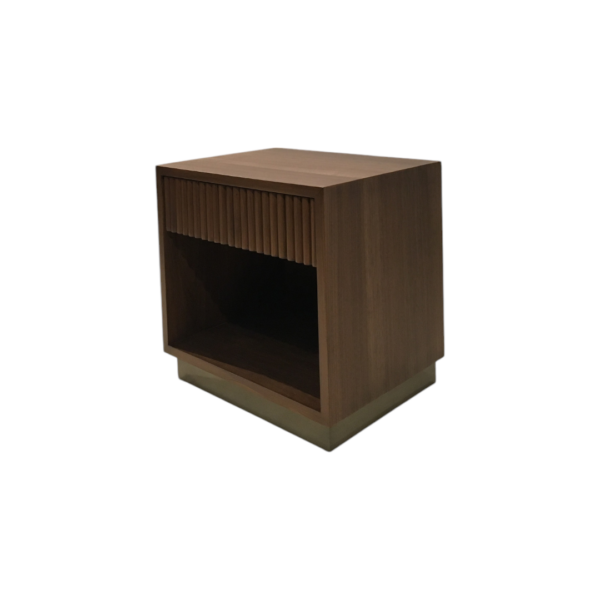 Fluted Bed Side Table — custom hotel bed side table by HFS
