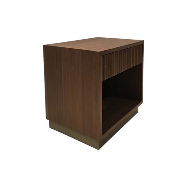 Fluted Bed Side Table — custom hotel bed side table, view 2