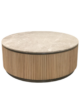 Fluted marble Coffee Table — custom hotel coffee table by HFS