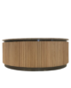 Fluted marble Coffee Table — custom hotel coffee table, view 2