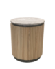 Fluted Marble Side Table — custom hotel side table, view 2