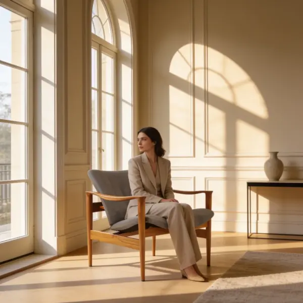 Ace Lounge Chair shown in a hotel interior with a seated guest