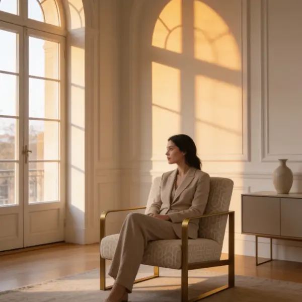 ALFA Lounge Chair shown in a hotel interior with a seated guest