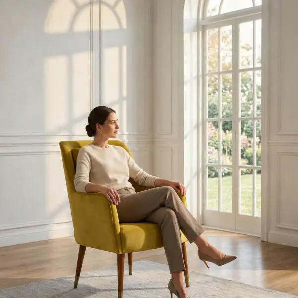 Alice Lounge Chair shown in a hotel interior with a seated guest