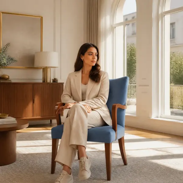 Bbc Dining Chair shown in a hotel interior with a seated guest