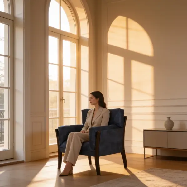 Big Easy Chair shown in a hotel interior with a seated guest