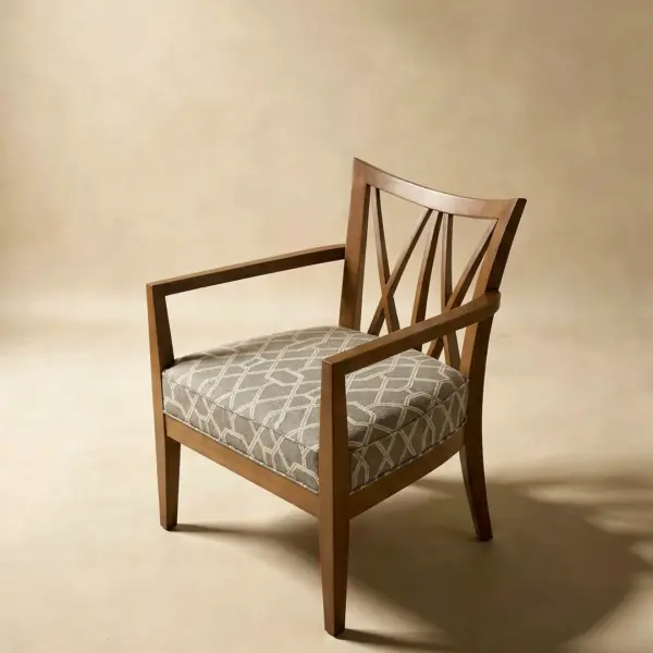 Cross Back Lounge Chair - custom hotel lounge chair by HFS