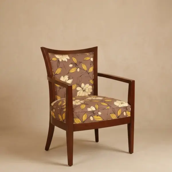 Cross Back Upholstered Lounge Chair - custom hotel lounge chair by HFS