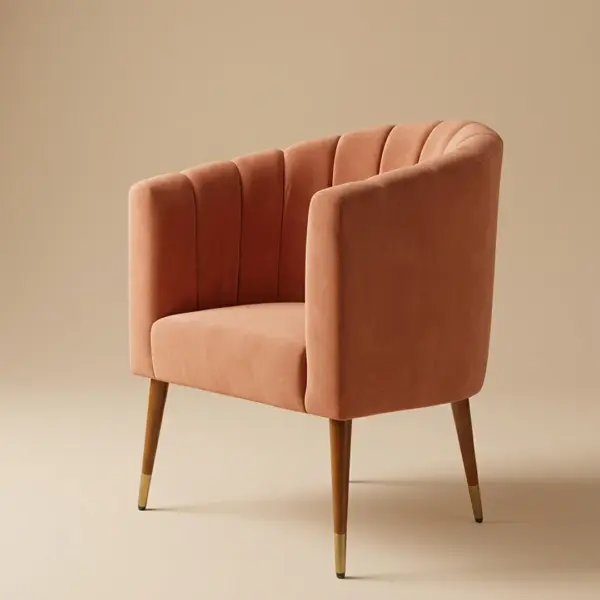 Quilted tub chair - custom hotel lounge chair by HFS