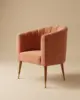 Quilted tub chair - custom hotel lounge chair by HFS