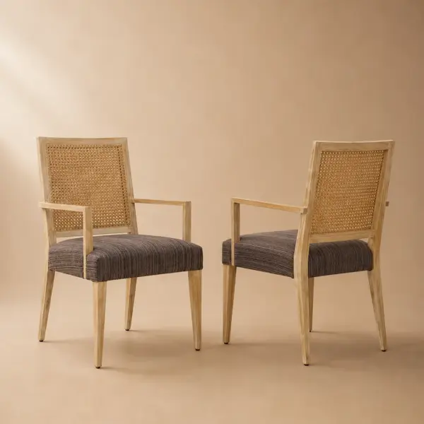 Rattan Back Dining Chair - custom hotel dining chair by HFS
