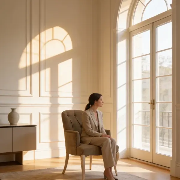 Rv Dining Chair shown in a hotel interior with a seated guest
