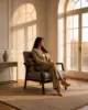 Trump Lounge Chair shown in a hotel interior with a seated guest