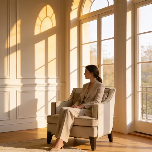 Urban Lounge Chair shown in a hotel interior with a seated guest