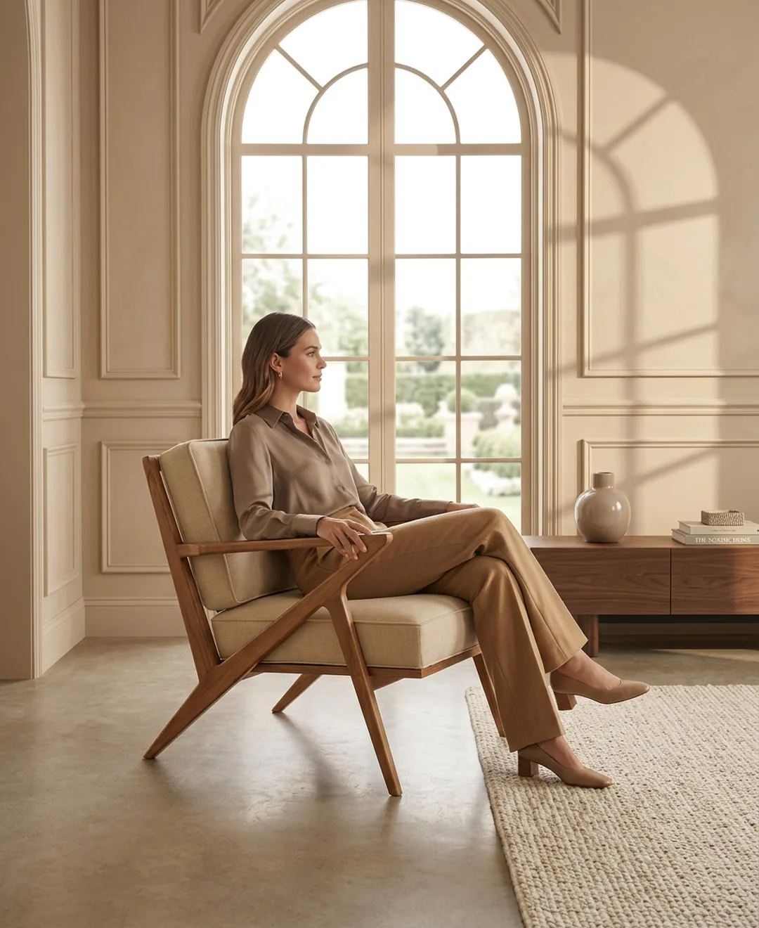 Vanilla Lounge Chair Vanilla Lounge Chair shown in a hotel interior with a seated guest