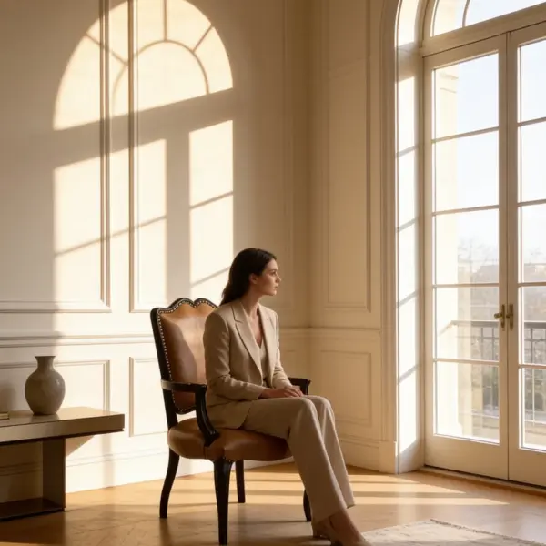 Wave Dining Chair shown in a hotel interior with a seated guest