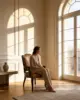 Wave Dining Chair shown in a hotel interior with a seated guest